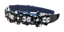 Embellished Black Jeweled Statement Headband