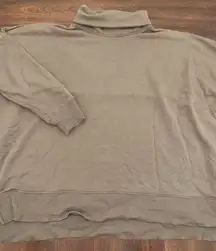 Aerie Sweatshirt Women’s Medium Turtleneck Green Oversized