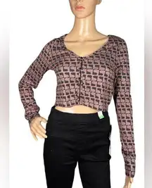 VOLCOM Disco Rodeo Long Sleeve Crop Top