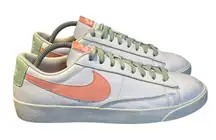 WMNS NIKE BLAZER LOW LE WHITE-BLEACHED CORAL PINK SZ 11.5 [AV9370-105]