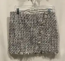 Y2k style cute Aqua chunky tweed metallic thread NWT micro mini skirt