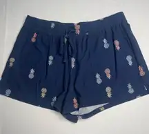 Sonoma Goods For Life Navy Pineapple Sleepwear Bottoms (Large)