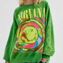 Urban Outfitters  Green Nirvana Sweatshirt