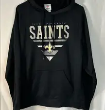 NFL‎ Team Apparel Black and Gold New Orleans Saints Hoodie Size Large