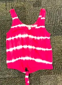 Forever 21 Pink and white  tie crop Small