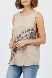 Tina Jo Tie Dye Sleeveless Tank Top Women Large Pink Rayon Casual Top