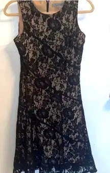 Danny & Nicole Black Sheath Midi Dress Sleeveless Crew Neck