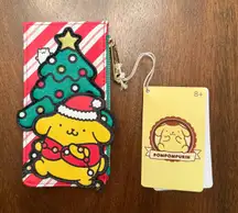 NWT loungefly sanrio pompompurin holiday large card holder wallet