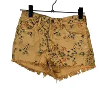 Citizens of Humanity Chloe Cut Off Shorts High Rise Floral Button Fly Women's 26