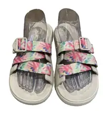 Chaco Women's Chillos Sandal Slide Light Tie Dye Size 9 Adjustable Strap