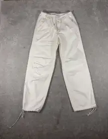 Aritzia TNA Aviator Parachute Pants Oversized Ivory Women's Medium Wide Leg