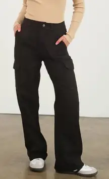 White Fox Boutique Jet Black Utility Pants A0272