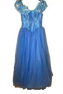 Handmade Cinderella Ball Gown Tulle Live Action Princess Cosplay Costume