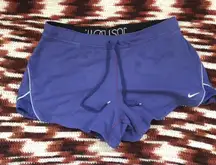 Nike Just Do It Fold over Y2K 2000s Micro Mini Booty Shorts Drawstring Low Rise Basketball Volleyball Purple Black #Retro #Sporty Size L Measurement in pics