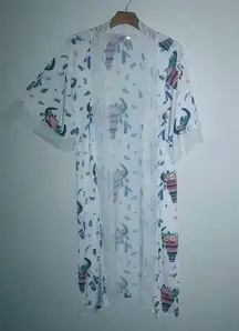 Giddy Up Glamour OS Cowgirl Longhorn Skulls Open Duster