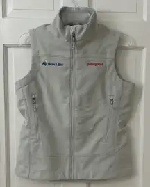 Patagonia Polartec Windbloc Womens Light Gray Vest Jacket Sz S "Sun‎ and Ski"