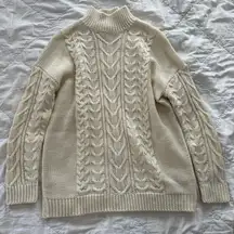 Divided Cream Wool Sweater