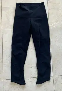 Lululemon Black Align Leggings with Mesh Accents at Ankles Like New