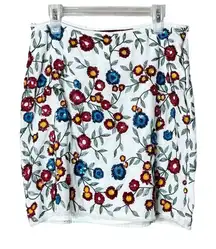 Emma Black 100% Silk beaded sequin flower Skirt Size‎ 4