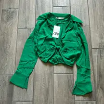 Zara Green blouse