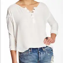 Free People we the free Ivory Sunday Henley XS