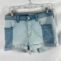 Pacsun super stretch shortie color block blue size 29