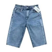 Blank NYC The Leonard Light Wash Classic Bermuda Denim Shorts US 24