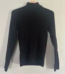 Express Black Ribbed Sweater Large Neutral Casual Comfy Stretch