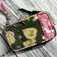 Vera Bradley Olive Pink 2014 Wristlet Wallet