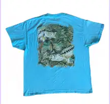 Guy Harvey Camo Fishing Back Graphic Print T Shirt 🔥