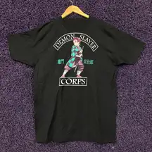Demon Slayer Corps Tanjiro Kamado Anime Cartoon T-Shirt L