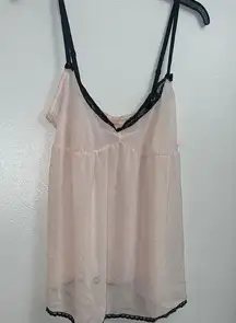 Victorias Secret Chic Pink Lace Trim Lingerie