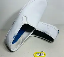 Keds Women's Champion Original Leather Slip-On Sneakers, White Leather, Size 7,5