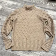 Catherine Malandrino Beige Turtleneck Sweater size XS
