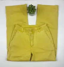 Kut From The Kloth Solid Yellow Denim Jeans Women Size 2 Designer