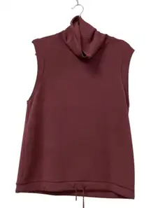 Varley Mockneck Burgundy sleeveless Active Top