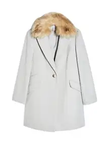 Topshop Monica Faux Fur Collar Coat-NWT