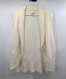 Christopher & Banks Christopher Banks Shawl Collar Sweater Vest Womens L Used Cream