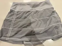 Grey Lululemon pace skirt 