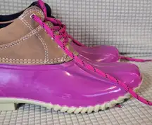 Tommy Hilfiger Pink and Tan Winter Boots