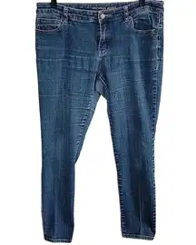 Michael Kors Medium Wash Mid Rise Ankle Crop Womens Skinny Jeans Size 8