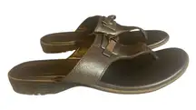 Clarks Sandals Women's Size 6 Metallic Platform Leather