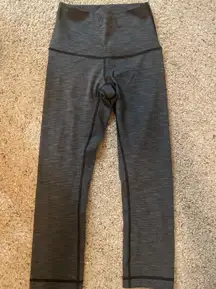 Gray Cropped Heather Leggings