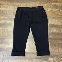 Judy Blue Jeans Capri Fit Womens Size 13/31 Skinny Capris Stretch Mid-Rise Black