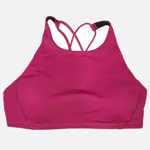 Lululemon Free To Be Bra Size 8 Dark Pink Berry Wine Criss Cross Back