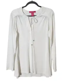 Catherine Malandrino White Peasant Top Size Large