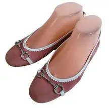 Bellofatto Pink Rhinestone Flat Ballet Shoes