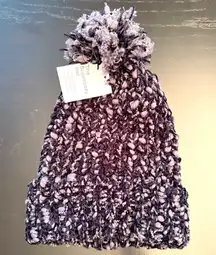 Sonoma Black and Gray Knit Pom-Pom Hat