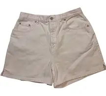 Vintage Halston Pale Pink Denim Shorts Women's Size 12 Mom Retro Festival Y2K‎