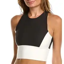 We Wore What Colorblock Racerback Tank Size XSmall  Black/white